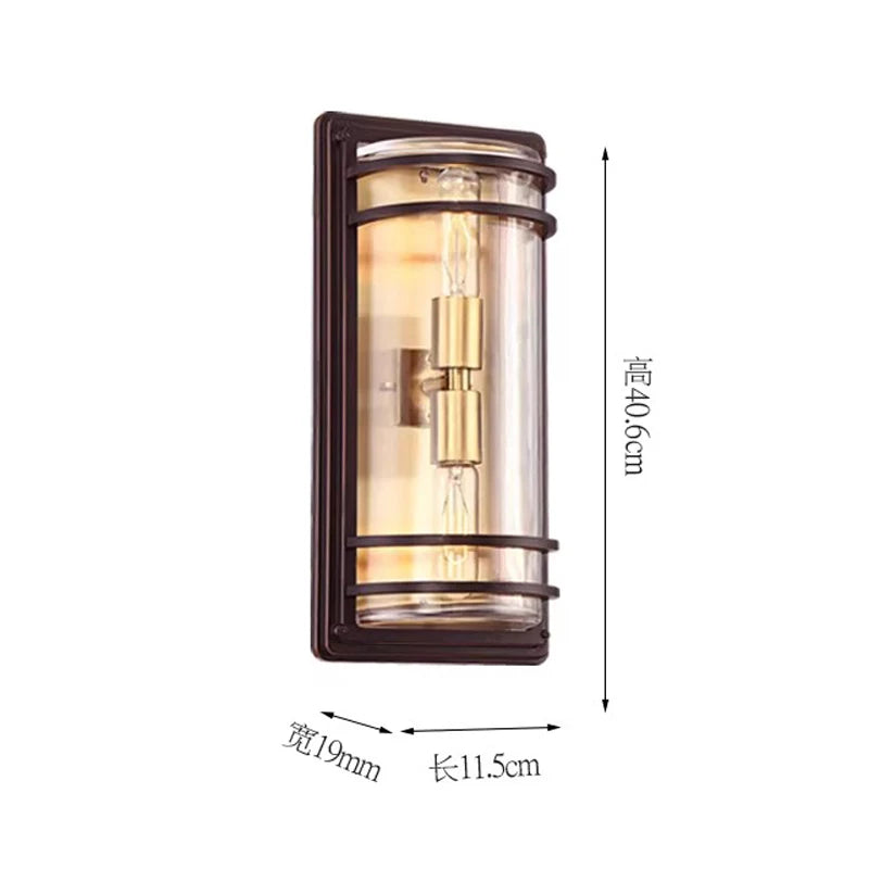 Outdoor Waterproof Wall Lamp - All Aluminum Moisture-Proof Decorative Lighting for Balcony Entrance Door Courtyard Garden