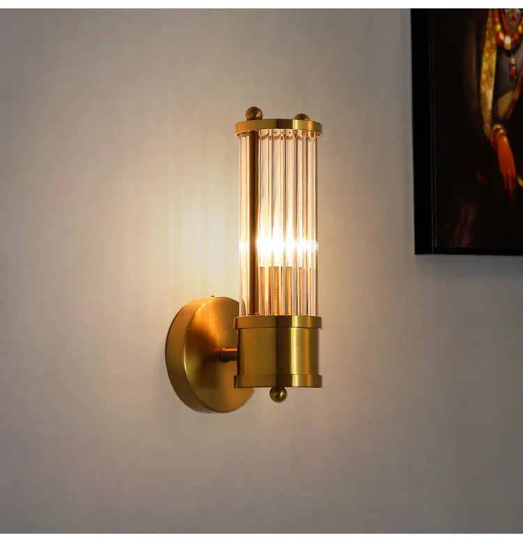 Modern Crystal Led Brass Wall Light Bedroom Living Room Corridor Dining Room Lighting Decoration Indoor Decoration Wall Lamps