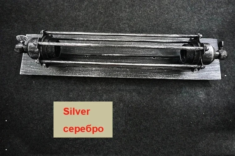 American Industrial Electroplated silver Vintage Wall Lamp 8W Led Wall Light Bedroom Cafe Restaurant Bedside Wall Light