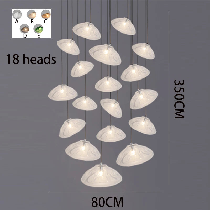 Nordic home decoration, stair chandelier, living room and dining room Pendant lights, ceiling light, indoor lighting