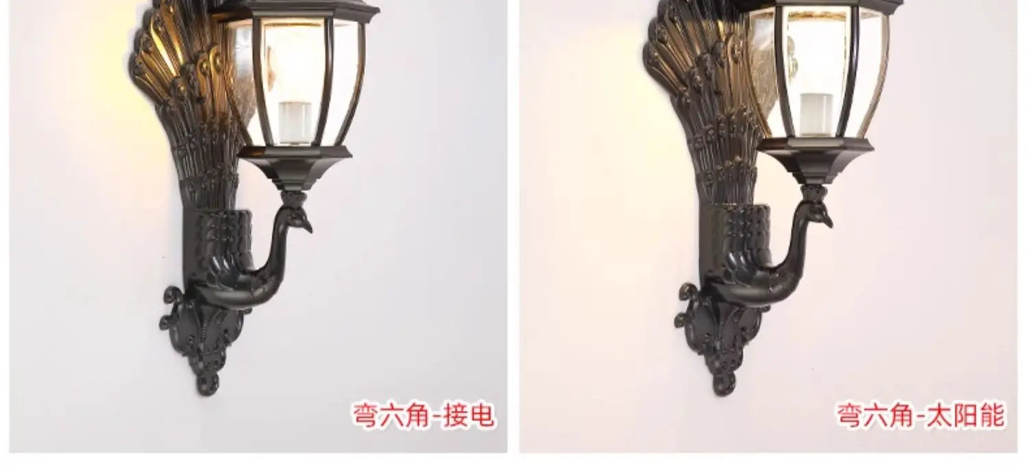 Outdoor courtyard pillar wall lamp waterproof terrace retro courtyard villa exterior wall balcony outdoor courtyard lamp