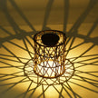 Solar Garden Light Ornaments 600mAh Imitation Rattan Lawn Projection Light Decor