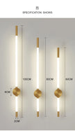 Modern LED Long Wall Lights for Bedroom Lighting Living Room Background Decorate Stairs Lamp Hotel Black Gold Sconce Fixtures