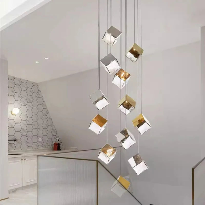 Nordic home decoration, stair chandelier, living room and dining room Pendant lights, ceiling light, indoor lighting