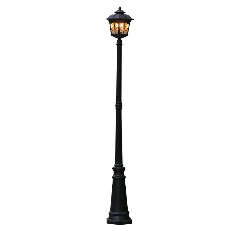 (H≈ 2.4m) Outdoor Courtyard Street Lamp European-Style Waterproof Retro Corridor Lamp Villa Outdoor High Pole Project