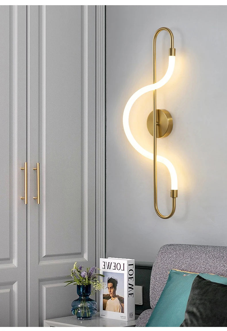 TINLAIBOR Minimalist designer's Wall lamp Living room Background wall Staircase decoration music notation Wall lamps Bedhead