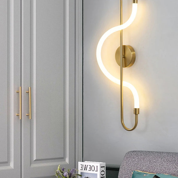 TINLAIBOR Minimalist designer's Wall lamp Living room Background wall Staircase decoration music notation Wall lamps Bedhead
