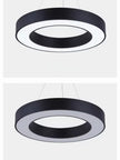 Modern minimalist geometric pendant lights, for dining room, gymnasium, LED hollow pendant lights, supermarket circular lights