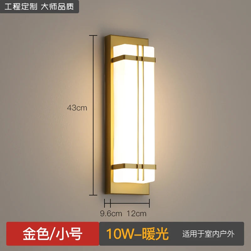 Outdoor wall lamp waterproof wall lamp Internet celebrity creative balcony aisle stairs bedroom living room new Chinese