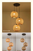 2026 Newest Bamboo Pendant Lamps Ceiling Lights Rattan Wicker Lustre Hand Knit Braiding Suspended Home Dining Braided Decor Hot