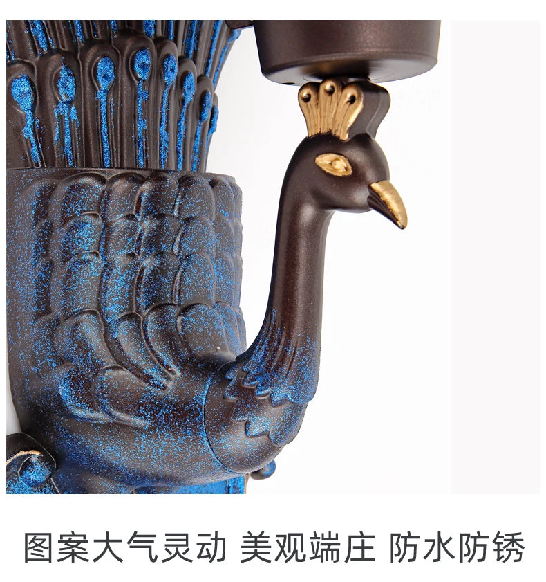 Outdoor courtyard pillar wall lamp waterproof terrace retro courtyard villa exterior wall balcony outdoor courtyard lamp