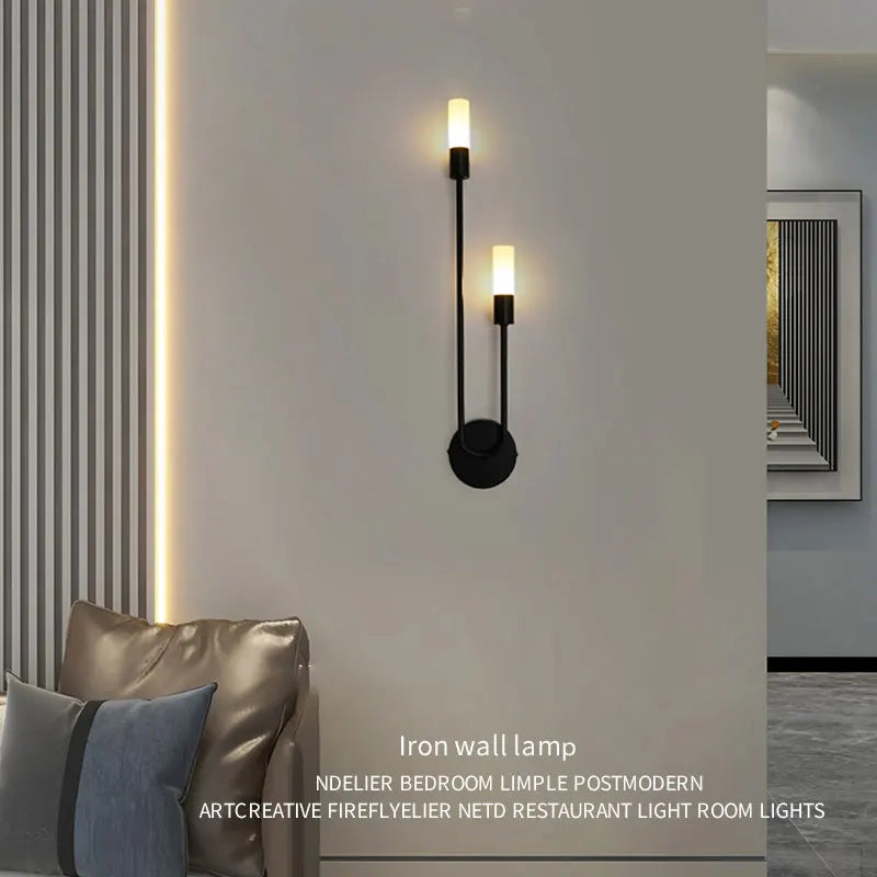 Black Gold LED Wall Lamps with G9 Light Bulb for Bedroom Bedside Interior LED Wall Lights Wall Sconce for Corridor Foyer Kitchen