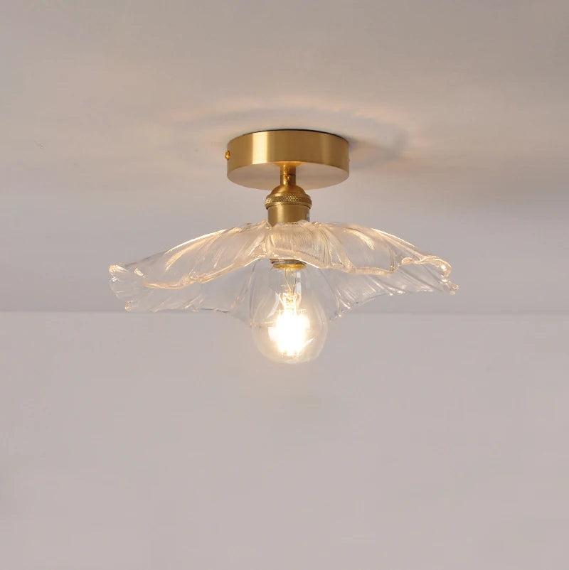 Modern Pendant Ceiling Lamp with Glass Shade for Kitchen Aisle Balcony Bedroom Home Art Deco Led Ceiling Lights Fixtures E27