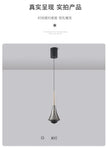 Bedroom Bedside Pendent Lamp Nordic Modern Living Room Study Decoration Simple Creative Light Luxury Bar Glass LED Chandelier
