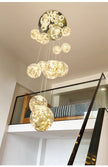 Starry Sky Staircase Chandelier Nordic Design Duplex Corridor Light Pendant Lights Apartment Hall