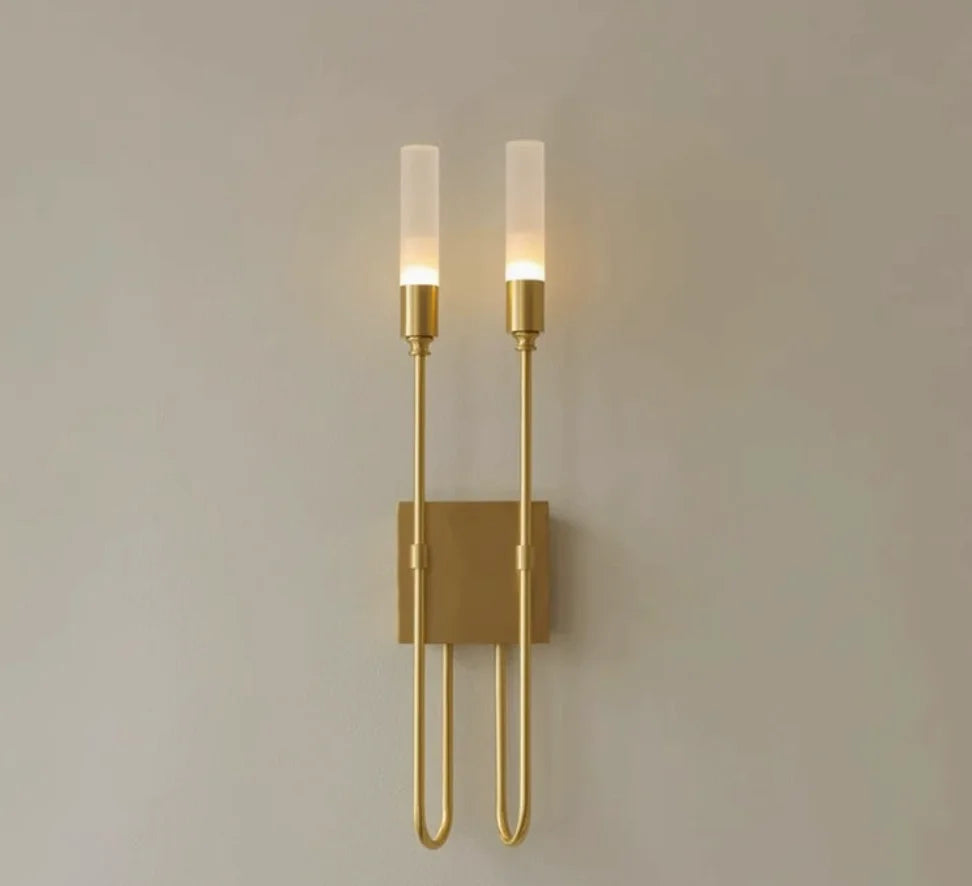 Modern Luxury Double Head Wall Lamp American Style LED Sconce for Living Room Bedroom Bedside Staircase Hotel Villa Dining