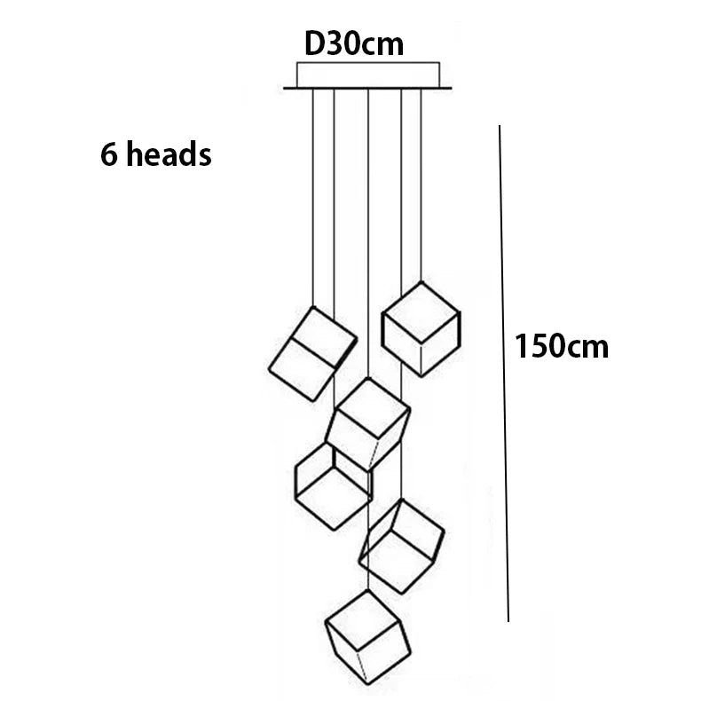 Nordic home decoration, stair chandelier, living room and dining room Pendant lights, ceiling light, indoor lighting