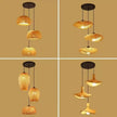 2026 Newest Bamboo Pendant Lamps Ceiling Lights Rattan Wicker Lustre Hand Knit Braiding Suspended Home Dining Braided Decor Hot