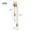 Modern Led Wall Light Gold Nordic Long Strip Wall Lamps for Living Room Bedroom Bathroom Hall Corridor Background Indoor Decor
