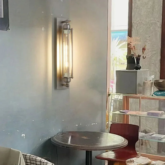 American Industrial Electroplated silver Vintage Wall Lamp 8W Led Wall Light Bedroom Cafe Restaurant Bedside Wall Light