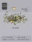 Living room chandelier ginkgo leaf branch lamp duplex floor villa stairs dining room lamp