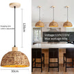 Wicker Rattan Pendant Lamp Teahouse Homestays Decorative Pastoral Retro Pendant Light Kitchen Corridor Bedroom Dining Chandelier