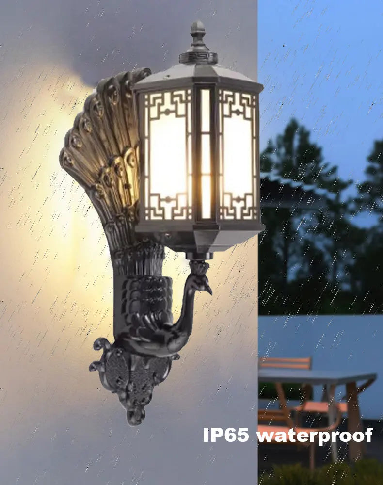 European Style Outdoor Entrance Villa Balcony Waterproof Retro Courtyard Terrace Wall Light
