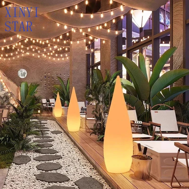 Water Drop Solar Outdoor Camping Lantern for Sunset Ambience Decoration Windproof Portable Camp Light for Tent Yard Garden