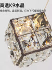 Stair chandelier long chandelier Rubik's cube creative personality light crystal lamp duplex villa loft apartment