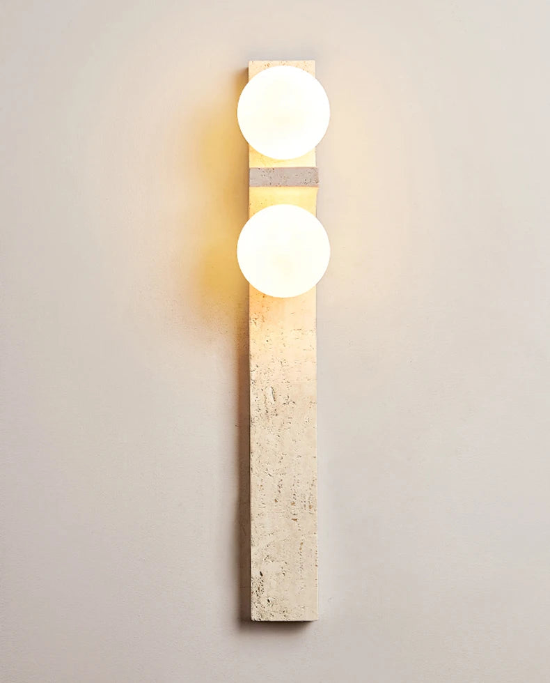 New Style Wall Light Sconce Natural Stone White Glass G9 Bulb Art Deco For Indoor Foyer Bedroom Dining Room