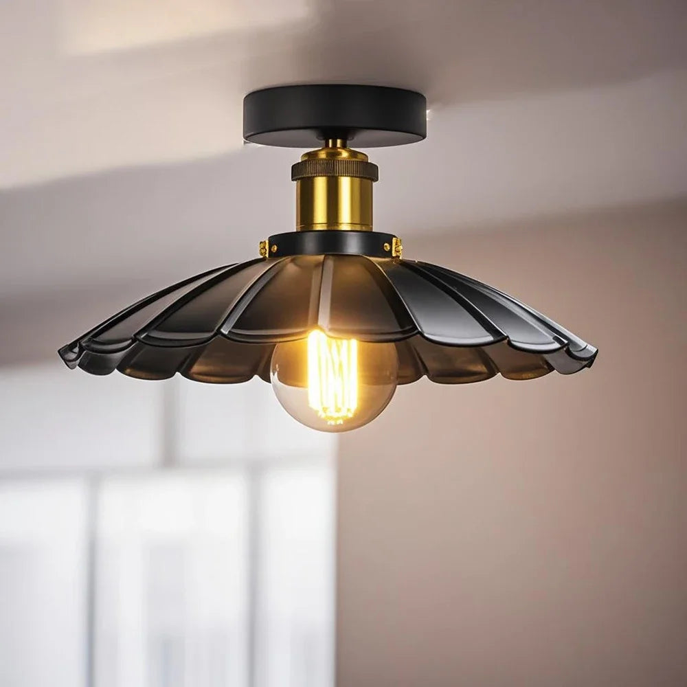 Retro Ceiling Lamp for Living Room Dining Room Bedroom Corridor Entrance Ceiling Lights E27 Indoor Lighting Fixtures