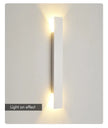 Outdoor Waterproof Wall Lamps Strip Aluminum Wall Lights 18W LED Black Wall Lamp Bedroom Exterior Outdoor Lighting Fixtures