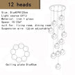 Nordic luxury White Magic bean Design glass LED Chandelier Lighting lustre Hardware Ceiling Duplex staircase Attic luminaire