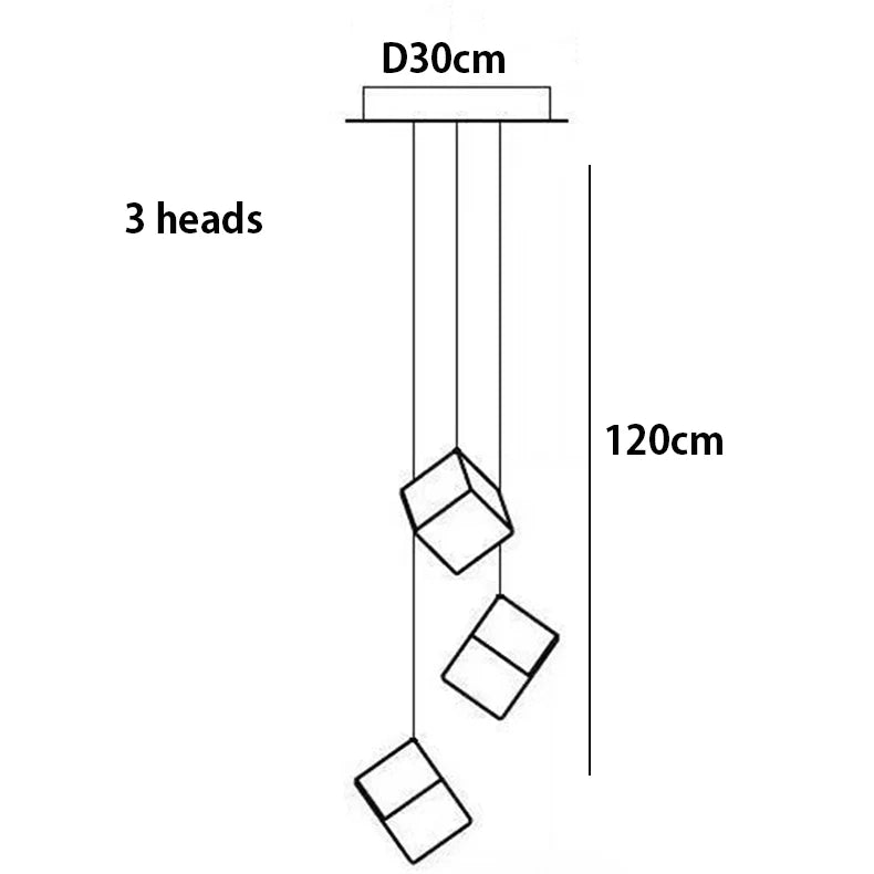 Nordic home decoration, stair chandelier, living room and dining room Pendant lights, ceiling light, indoor lighting