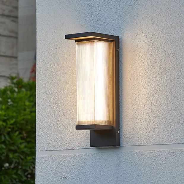 Outdoor Waterproof Wall Lamp for Courtyard Villa Entrance Garden Yard Lighting Modern Simple Style Metal+PC Light Source