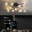 Light Luxury All Copper Living Room Ceiling Lamp, High-end Crystal Lamp, Creative Bedroom Lamp, Minimalist Dining Room Lamp