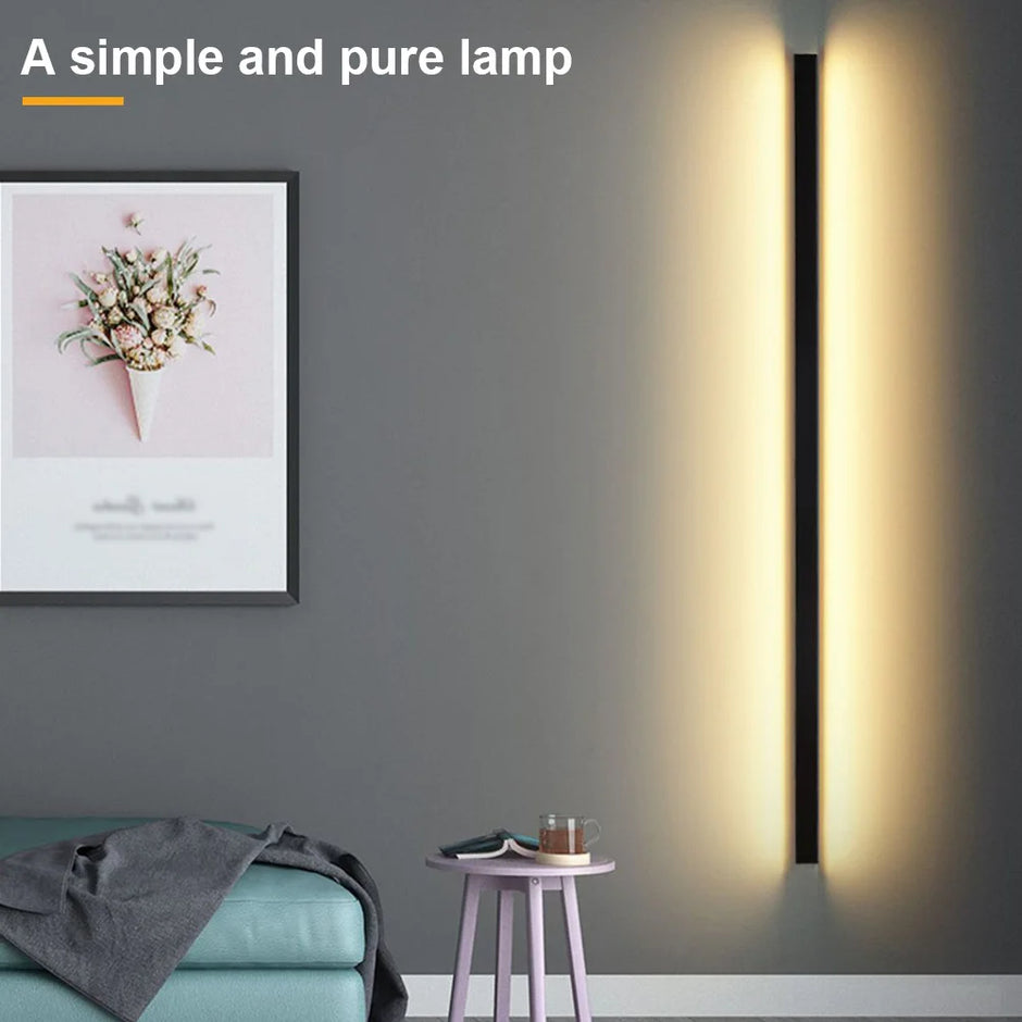Modern Plug in Long Wall Sconce Indoor Wall Lamp Wall Mounted Light for Bedroom Living Room Hallway