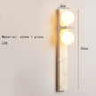 New Style Wall Light Sconce Natural Stone White Glass G9 Bulb Art Deco For Indoor Foyer Bedroom Dining Room
