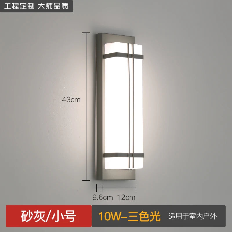 Outdoor wall lamp waterproof wall lamp Internet celebrity creative balcony aisle stairs bedroom living room new Chinese