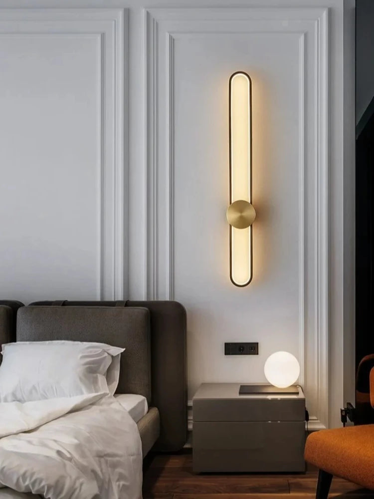 Modern Sconce LED Long Wall Light for Bedroom Living Room Surface Mounted Background Room Decor Wall Lighting Fixture