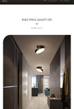 Modern LED Ceiling Light Copper Lamp For Bedroom Living Room Light Nordic Round Gold Black Entryway Corridor Aisle Decor Fixture
