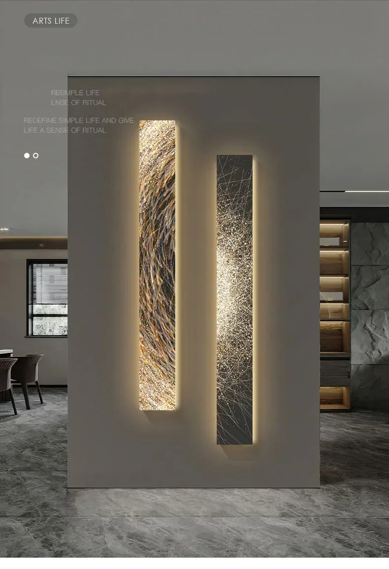 2024 New Modern Frameless Painting Lamp Atmosphere Interior Decoration Art Wall Hanging Lamp Suitable for Living Room Lighting