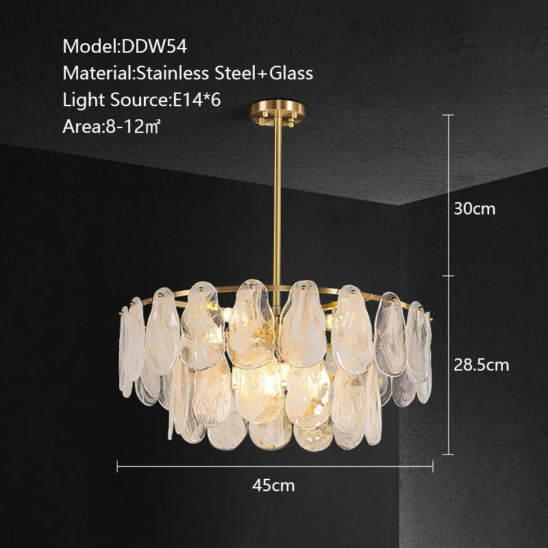 Cream Style Chandelier Lighting Fixtures Furniture Luxurious Living Room Decoration Glass Cloud Chandelier Simple And Modern