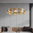 2026 Pendant Light For Bedroom Living Room Kitchen Dining Table Bar Home Decor Modern LED Glass Tile Suspension Lamp Smoke Gray