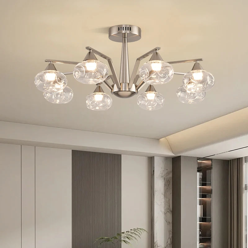 Modern LED Glass Ball Chandeliers Living Room Dining Table Salon Chandelier Bedroom Ceiling Chandelier Home Decoration Lighting