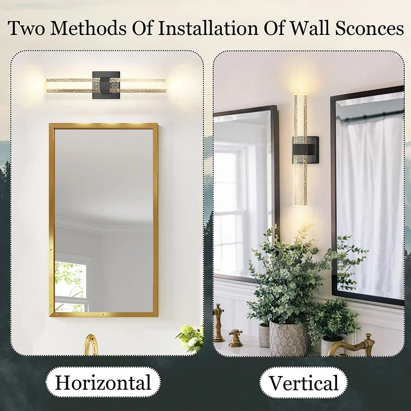 Modern Bubble Crystal LED Wall Lamps Bathroom Dresser Living Room Bedroom Mirror Wall Sconces Indoor Decoration Lighting Lustres