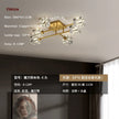 Light Luxury All Copper Living Room Ceiling Lamp, High-end Crystal Lamp, Creative Bedroom Lamp, Minimalist Dining Room Lamp
