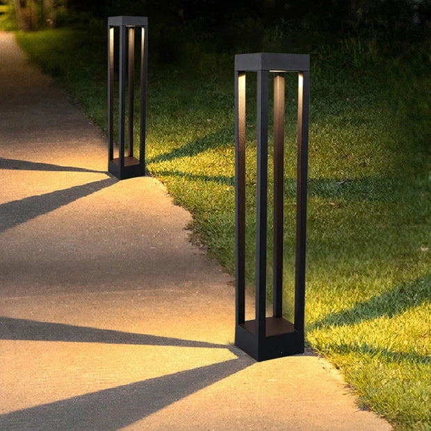 Thrisdar 60/80CM Outdoor Garden Lawn Light 10W Villa Garden Pole Bollard Light Aluminium Landscape Pathway Light