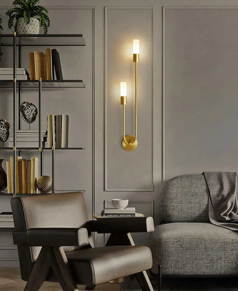 Black Gold LED Wall Lamps with G9 Light Bulb for Bedroom Bedside Interior LED Wall Lights Wall Sconce for Corridor Foyer Kitchen