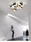 Nordic Designer Combination Honeycomb LED Indoor Ceiling Lamp,Remote Dimming Lustres Living Room Pendant Light Bedroom Decor
